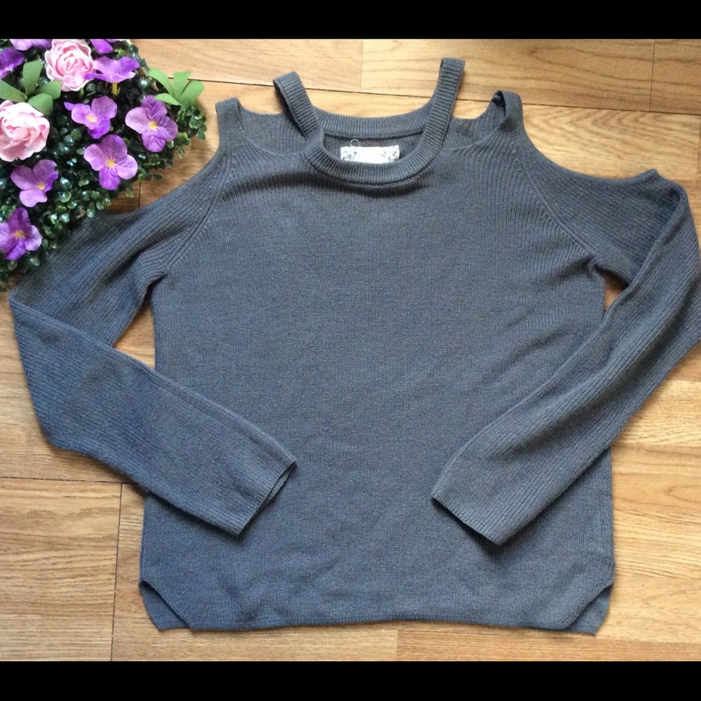 Soft Pink Republic Sweater with Exposed Shoulders